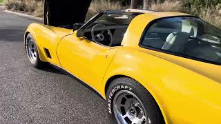 1980 Yellow Corvette C3 Startup [upl. by Orlantha]