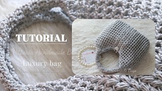 TUTORIAL LUXURY BAG CON CORDINO LUREX TUTORIAL CROCHET BAG TUTORIAL BOLSO EN CROCHET [upl. by Rednael496]