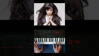 Indila  Dernière Danse lintro Piano Acoustic Bass shorts easy piano tutorial [upl. by Worthy143]