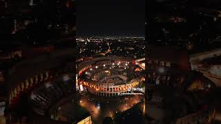 The Roman Colosseum at night from a drone [upl. by Nossila186]