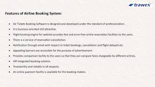 Airline Ticket Booking System  Trawex [upl. by Gittel]