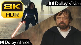 8K HDR10 Kylo Ren Vs Luke  The Last Jedi 2017  Dolby Vision•Atmos [upl. by Ivey]