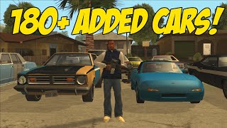 180 New Added Cars in GTA San Andreas  Vehicle Mod Showcase SA Style [upl. by Dnomse]