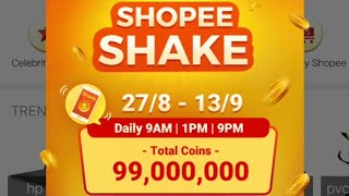 Shopee Shake Coins 2018  278  139 [upl. by Silrak794]