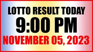 Lotto Result Today 9pm Draw November 5 2023 Swertres Ez2 Pcso [upl. by Brindell]