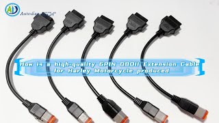 Best Diagnostic 6PIN OBDII Extension Cable for Motorcycle Harley  Autodiag Technology [upl. by Oberg]