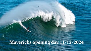 BIG WAVE SURFING  opening day at MAVERICKS 11122024 [upl. by Ettenel661]