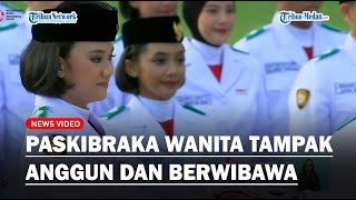 DISOROT KECANTIKAN Paskibraka Wanita Upacara Penurunan Bendera Negara Sang Merah Putih di IKN [upl. by Kaile]