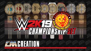 WWE 2K19 NJPW IWGP CHAMPIONSHIPSET  CREATION  CatchoMania [upl. by Georgette]