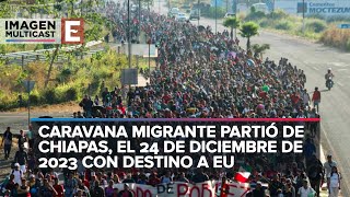 Caravana migrante parte de Tapachula Chiapas [upl. by Roze929]