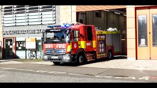 London Fire Brigade Dockhead fire station Echo341 turnout [upl. by Gleda490]