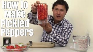 How to Make Pickled Peppers  Easy 3 Ingredient Recipe [upl. by Dielu]