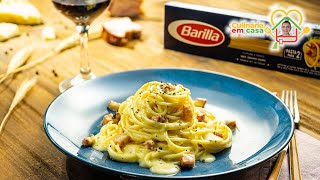 SPAGHETTI ALLA CARBONARA DA FAMÍLIA PAGANINI 意大利面 [upl. by Elleinwad]