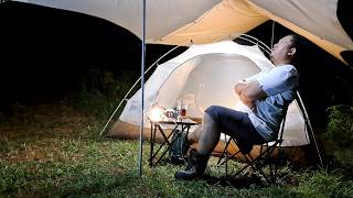 SOLO CAMPING IN FOREST  RELAXING NATURE SOUNDS  ASMR CAMPING [upl. by Euqnimod502]