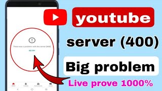 youtube fix there was a problem with the server 400 error problem solve 2024 [upl. by Eintirb]