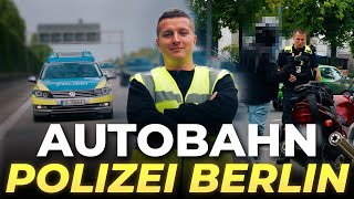 STREIFE auf der AUTOBAHN  Praktikum POLIZEI BERLIN [upl. by Burkley]