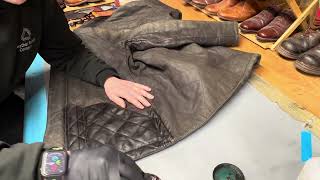 How To Dye Nubuck Leather Leather Jacket Restoration [upl. by Ayr]