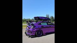 Purple chrome speed test attitudestatus hondacivic hondagang [upl. by Posner622]