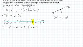 Zentrische Streckung  Urgeradengleichung bestimmen 9I7 [upl. by Ulick]