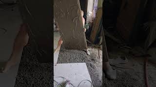 Indoor floor ceramic tile cement mortar fixing process [upl. by Anilam464]