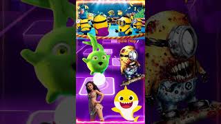 Minion🆚Baby Shark🆚Hunny Bunny🆚 Moana 2  coffindance tileshop [upl. by Lynnett719]