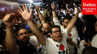 BREAKING Protesters Storm Mexico’s Senate During Debate On Controversial Judicial Reform [upl. by Isiad]