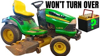 Lawn Tractor Wont Start Just Clicks  Lets Break It Down [upl. by Neelyhtak]