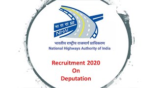 Managerial Positions on Deputation in NHAI  Deputation Job Alerts [upl. by Goldy]