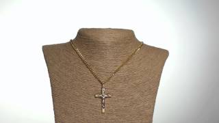 GoldSterling Silver TwoTone Crucifix Pendant  The Catholic Company [upl. by Kila]