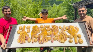 Remote Village Cooking Sheep Chops in Salt Far from Civilization [upl. by Eddra184]