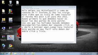 Como instalar parche PES EDIT 107 para PES 2011 by MrStefano133mp4 [upl. by Trebloc750]