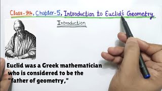 Class 9th Chapter 5 Introduction to Euclid’s Geometry full with all Examples Maths New NCERT cbse [upl. by Ardnovahs361]