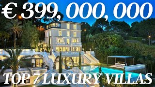 Top 7 MOST INCREDIBLE Luxury Villas on the French Riviera [upl. by Kawasaki55]