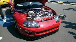 CRAZY TURBO SOUND 1600HP SUPRA  Loud Sound POGTADOR Acceleration at quotBruleurs de gommequot meeting [upl. by Saile]