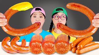 Makanan Saus Sosis Kielbasa Mukbang DONA [upl. by Wallach849]