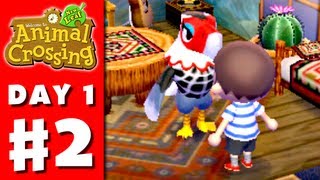 Animal Crossing New Leaf  Part 2  Meeting the Townsfolk Nintendo 3DS Gameplay Walkthrough Day 1 [upl. by Leisam]