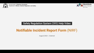 How to submit a Notifiable Incident Form [upl. by Kidd]