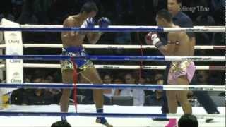 Muay Thai Fight  Saenchai vs Singdam  Lumpini stadium 4th January 2013 HD [upl. by Jaquenette]