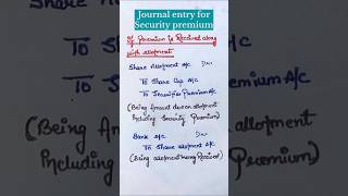 Journal entry for shares issued at premium  class 12 accounting [upl. by Names]