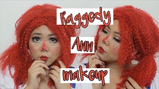 Raggedy AnnDoll Full Glam Tutorial  MakeupANNimal [upl. by Brieta]