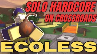 SOLO HARDCORE TRIUMPH ON CROSSROADS ECOLESS  Roblox Tower Defense Simulator TDS [upl. by Yajiv]