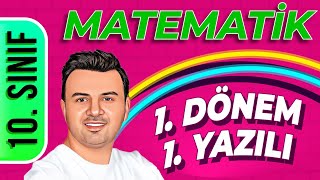 10 SINIF MATEMATİK 1DÖNEM 1YAZILI ÇALIŞMASI  ŞENOL HOCA [upl. by Aihsei]