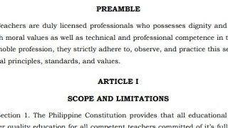 Professional Teacher Code of Ethics [upl. by Nnaed]