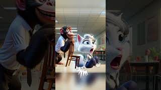 Chimps Hysterical New Office Pranks funnyanimals cartoon comedy [upl. by Ahsielat]