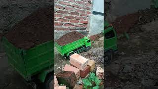 DUMP TRUCK HAMPIR TERBALIK truck mobiltrukbongkarmuatantanahmerah shortvideo rccar [upl. by Wini]