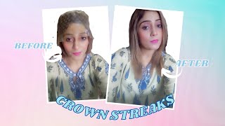 hair colour streaks selfgrooming course fitnesswithfarah beautician [upl. by Arikahc]