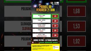 Pronostic foot  5 pronos vendredi 21 juin pronosticfoot pronostic football shorts [upl. by Chaddie]