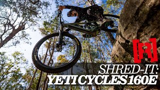 Yeti 160e  Super fast riding on Yeti Cycles awesome electric mountain bike [upl. by Anailil]