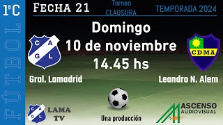 PRIMERA C  GRAL LAMADRID  L N ALEM  FECHA 21 [upl. by Raquel]