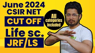 CSIR NET cut off June 2024 life sciences  What is the expected cut off percentile score [upl. by Georgette988]